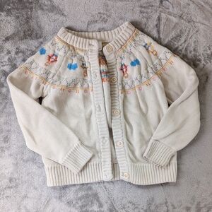 Hanna Andersson Hopscotch Cardigan Knit Hot Air Balloon Sweater